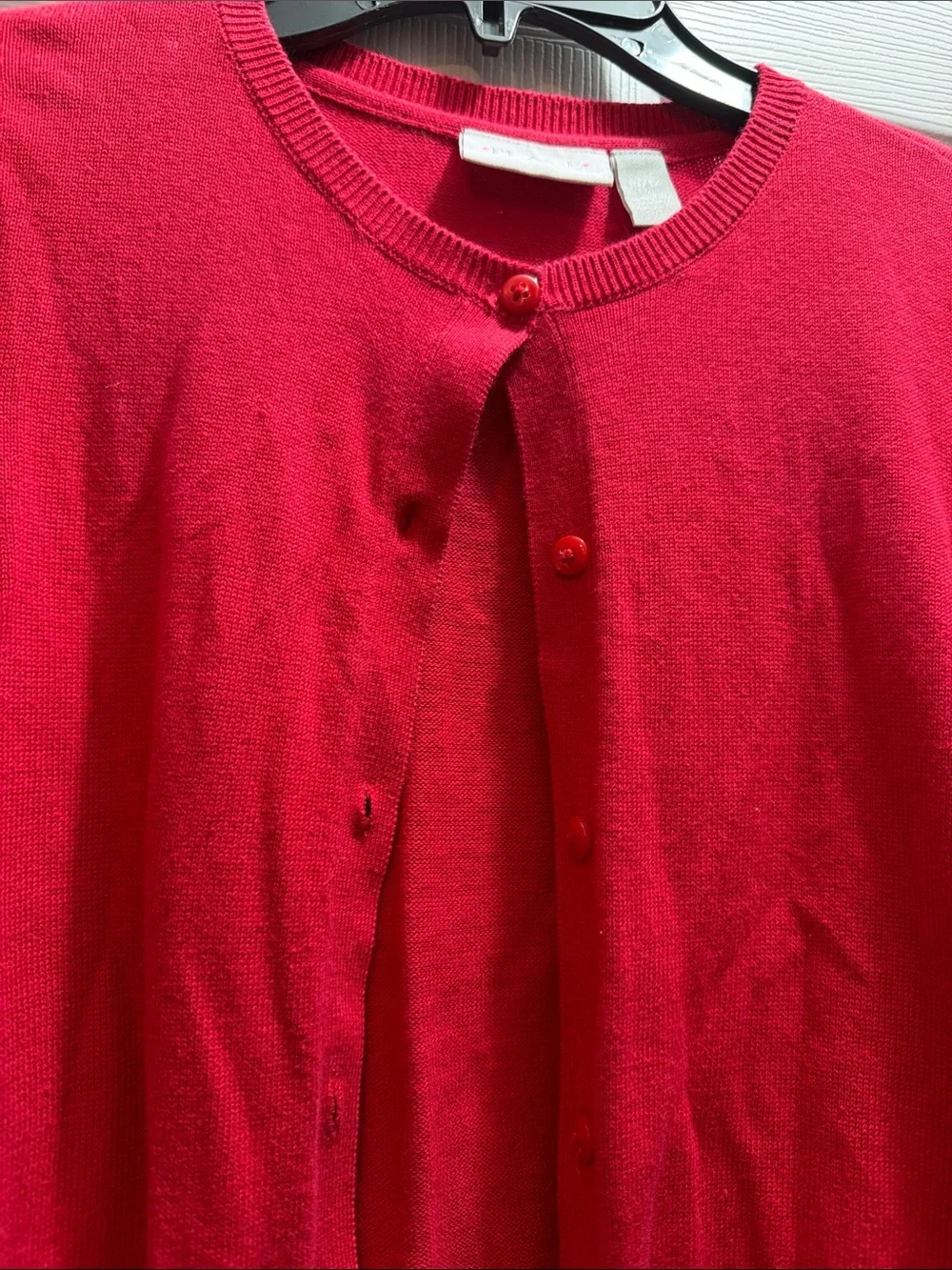 The Children's Place Red Crewneck Cardigan Sweater